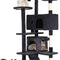 Cat Tree Tower for Indoor Cats,Multi-Level Furniture 54In Activity Center with Scratching Posts Stand House Condo Funny Toys Kittens Pet Play House,Dark Gray