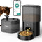 Automatic Pet Feeder & Water Fountain, App Control 3L Cat Food Dispenser, 85Oz/2.5L Automatic Water Dispenser, Dual Power Supply with Voice Recorder